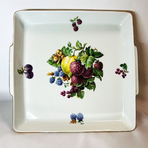 Israel Hotel Ware NAAMAN Vintage Ceramic Serving Tray 9 1/2” Square Dish - Picture 7 of 9